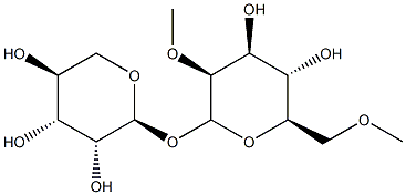 α-L-Lyxopyranosyl 2-O,6-O-dimethyl-β-D-mannopyranoside Struktur