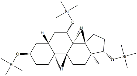 [(5α-Androstane-3α,7β,17β-triyl)tris(oxy)]tris(trimethylsilane) Struktur