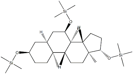 [(5β-Androstane-3α,7α,17β-triyl)tris(oxy)]tris(trimethylsilane) Struktur