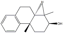 1,1,4aβ-Trimethyl-1,2,3,4,4a,9,10,10aα-octahydrophenanthrene-2β-ol Struktur