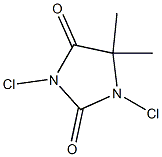 1,3-Dichloro-5,5-dimethylhydan Struktur