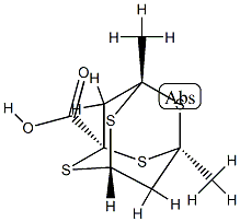 3,5-Dimethyl-2,4,6,8-tetrathiatricyclo[3.3.1.13,7]decane-1-carboxylic acid Struktur