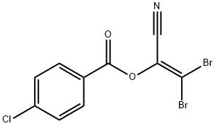 2,2-Dibromo-1-cyanoethenyl=4-chlorobenzoate Struktur