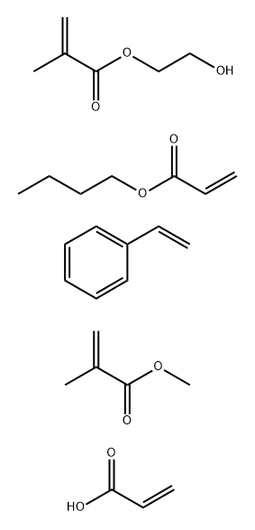 2-Propenoic acid, 2-methyl-, 2-hydroxyethyl ester, polymer with butyl 2-propenoate, ethenylbenzene, methyl 2-methyl-2-propenoate and 2-propenoic acid Struktur