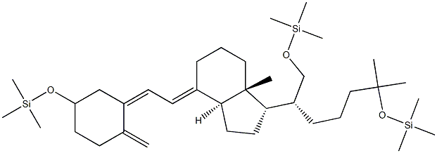 [[(5Z,7E)-9,10-Secocholesta-5,7,10(19)-triene-3β,21,25-triyl]tris(oxy)]tris(trimethylsilane) Struktur