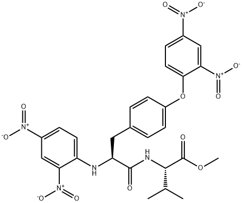 N,O-Bis(2,4-dinitrophenyl)-L-Tyr-L-Val-OMe Struktur