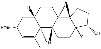 1-Methyl-5α-androst-1-ene-3β,17β-diol Struktur