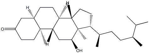 12α-Hydroxy-5β-ergostan-3-one Struktur