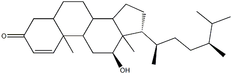 12α-Hydroxy-5β-ergost-1-en-3-one Struktur