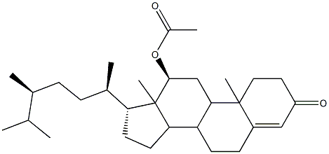 12α-Acetyloxyergost-4-en-3-one Struktur