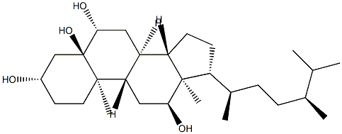 5α-Ergostane-3β,5,6β,12α-tetraol Struktur