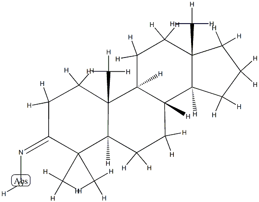 4,4-Dimethyl-5α-androstan-3-one oxime Struktur