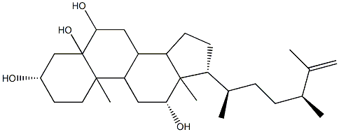 5α-Ergost-25-ene-3β,5,6β,12β-tetrol Struktur