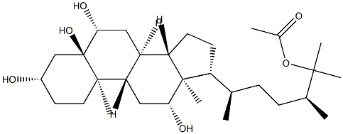 5α-Ergostane-3β,5,6β,12β,25-pentaol 25-acetate Struktur