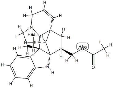 (3β,5α,12β,19α,20R)-6,7-Didehydro-2α,20-cycloaspidospermidine-3-methanol acetate Struktur