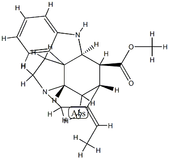 (16α,19E)-19,20-Didehydro-14-hydroxycuran-17-oic acid methyl ester Struktur