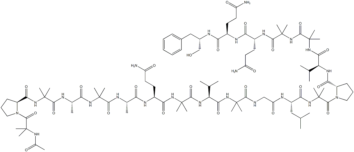 AlaMethicin F, AlaMethicin Rf 50, Atroviridin A, 18-L-GlutaMine-alaMethicin I Struktur