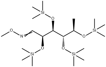 6-Deoxy-2-O,3-O,4-O,5-O-tetrakis(trimethylsilyl)-D-galactose O-methyl oxime Struktur