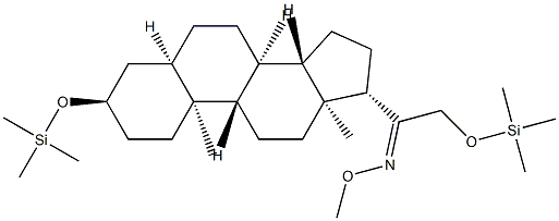 3α,21-Bis(trimethylsiloxy)-5β-pregnan-20-one O-methyl oxime Struktur