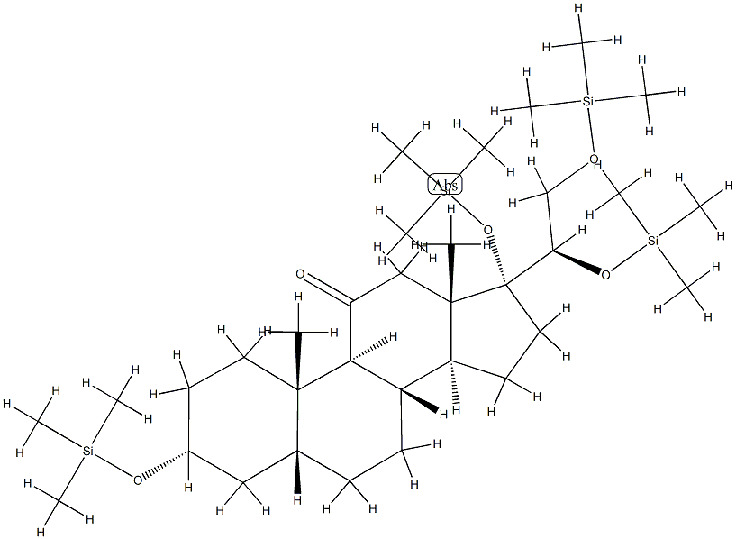 (20R)-3α,17,20,21-Tetrakis[(trimethylsilyl)oxy]-5β-pregnan-11-one Struktur