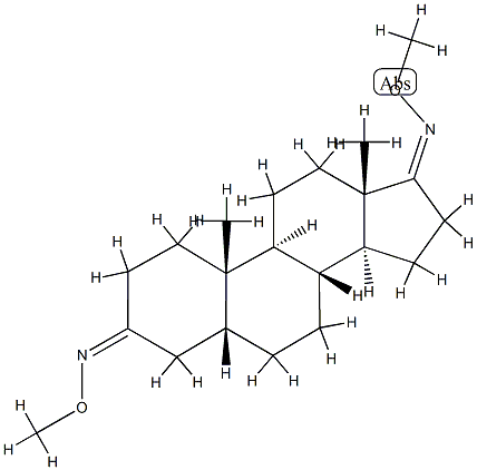 5β-Androstane-3,17-dione bis(O-methyl oxime) Struktur