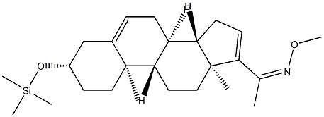 3β-(Trimethylsiloxy)pregna-5,16-dien-20-one O-methyl oxime Struktur