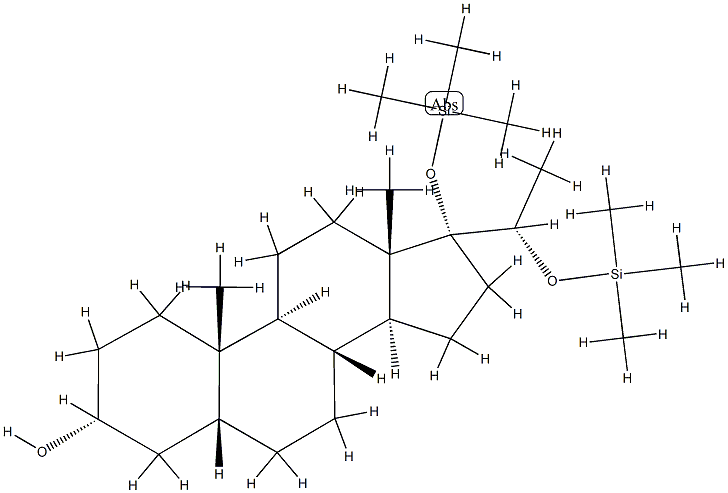 (20S)-17,20-Bis[(trimethylsilyl)oxy]-5β-pregnan-3α-ol Struktur