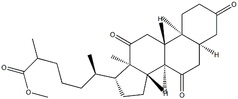 3,7,12-Trioxo-5β-cholestan-26-oic acid methyl ester Struktur