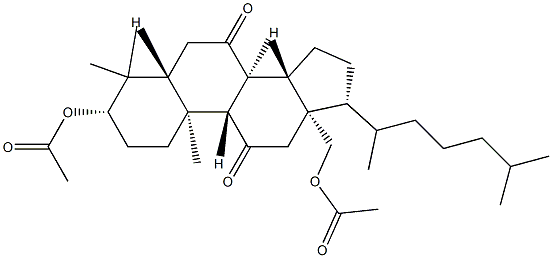 (20ξ)-3β,18-Bis(acetyloxy)-5α-lanostane-7,11-dione Struktur