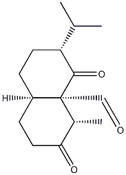 (4S)-1,3,4,5,6,7,8,8aβ-Octahydro-4β-methyl-6β-(1-methylethyl)-3,5-dioxo-4aβ(2H)-naphthalenecarbaldehyde Struktur