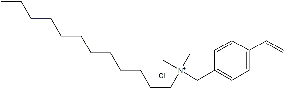 Dimethyldodecyl(4-vinylbenzyl)aminium·chloride Struktur