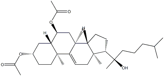 (20R)-5α-Cholest-9(11)-ene-3β,6α,20-triol 3,6-diacetate Struktur