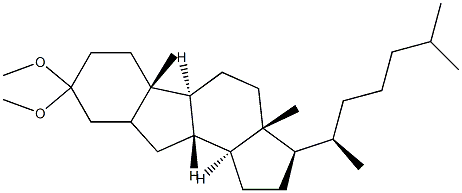 3,3-Dimethoxy-B-norcholestane Struktur