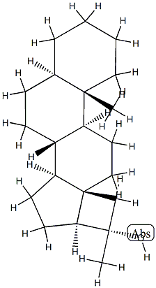 (20S)-20-Methyl-13β,21-cyclo-18-nor-5α-pregnan-20-ol Struktur