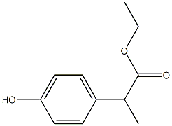 Benzeneacetic acid, 4-hydroxy-α-methyl-, ethyl ester Struktur