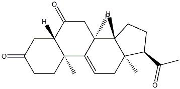 (17α)-5α-Pregn-9(11)-ene-3,6,20-trione Struktur