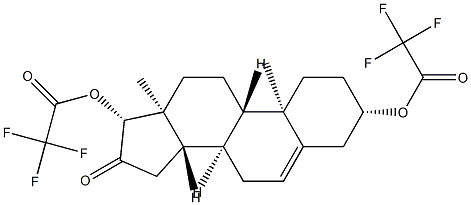 3β,17β-Bis[(trifluoroacetyl)oxy]androst-5-en-16-one Struktur