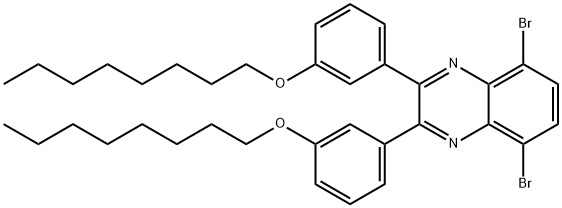 5,8‐dibroMo‐2,3‐bis(3‐
(octyloxy)phenyl)quinoxal
ine Struktur