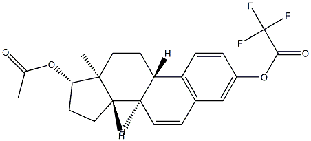 Estra-1,3,5(10),6-tetrene-3,17β-diol 17-acetate 3-trifluoroacetate Struktur