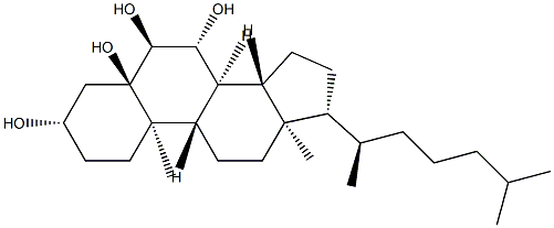 5α-Cholestane-3β,5,6α,7β-tetraol Struktur