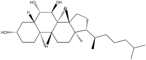 5α-Cholestane-3β,6β,7α-triol Struktur