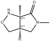 6H-Pyrrolo[3,4-c]isoxazol-6-one,hexahydro-5,6a-dimethyl-,(3aR,6aR)-rel- Struktur