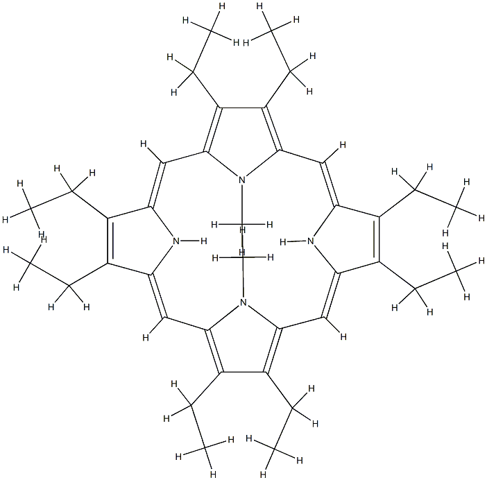 2,3,7,8,12,13,17,18-Octaethyl-22,24-dihydro-21,23-dimethyl-21H,23H-porphyrin Struktur