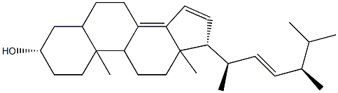 (22E)-5α-Ergosta-8(14),15,22-trien-3β-ol Struktur