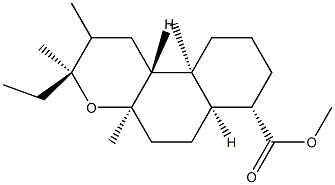 (3S,6aα,10bα)-3α-Ethyldodecahydro-3,4aβ,7,10aβ-tetramethyl-1H-naphtho[2,1-b]pyran-7β-carboxylic acid methyl ester Struktur