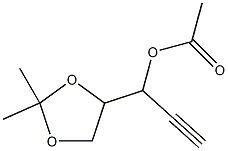 α-Ethynyl-2,2-dimethyl-1,3-dioxolane-4-methanol acetate Struktur