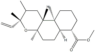 (3R,6aα,10bα)-Dodecahydro-3,4aβ,7,10aβ-tetramethyl-3α-vinyl-1H-naphtho[2,1-b]pyran-7β-carboxylic acid methyl ester Struktur