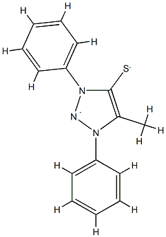 4-Thiolato-5-methyl-1,3-diphenyl-1H-1,2,3-triazol-3-ium Struktur