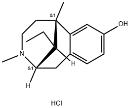 beta-2'-Hydroxy-9-ethyl-5-methyl-6,7-benzomorphan hydrochloride Struktur