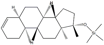 Trimethyl[(17α-methyl-5β-androst-3-en-17-yl)oxy]silane Struktur